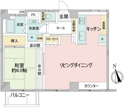 ときわ第1マンション2階　間取図