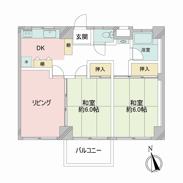 ときわ第1マンション2階　間取図