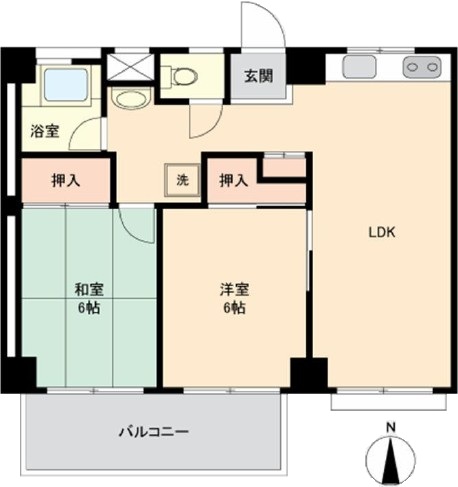 ときわ第1マンション7階7階　間取図