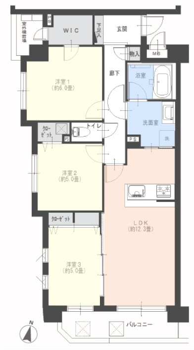 グローリオ板橋本町パークサイド4階　間取図