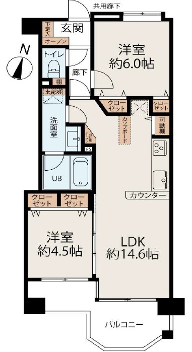 レーベンリヴァーレ双葉町3階　間取図