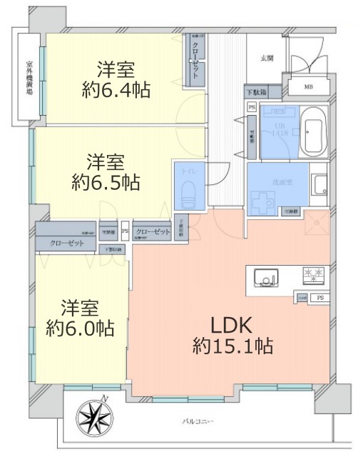 マートルコート小豆沢公園3階　間取図