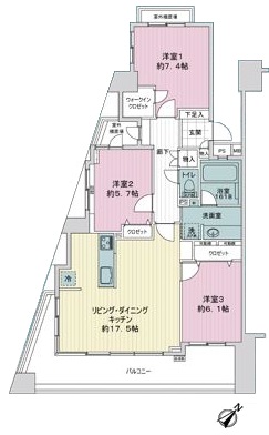 レクセルガーデン志村坂上6階 間取図
