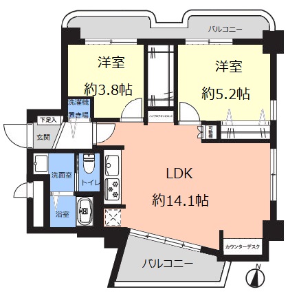 アルファマンションひかわ3階　間取図