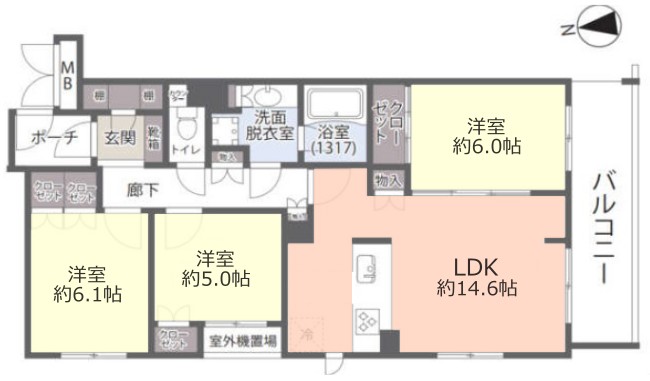 ヒルズ小竹向原2階 間取図