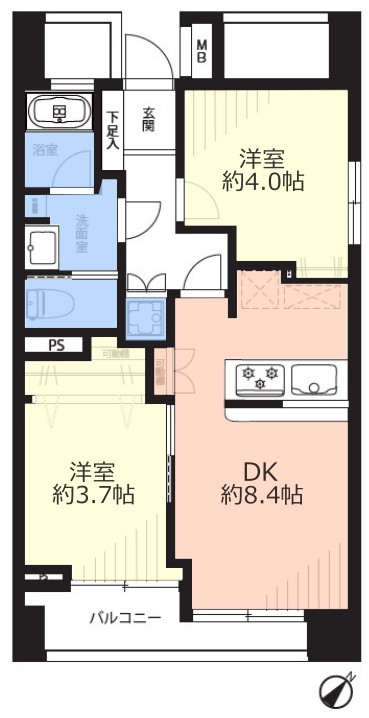 メゾン太陽4階　間取図