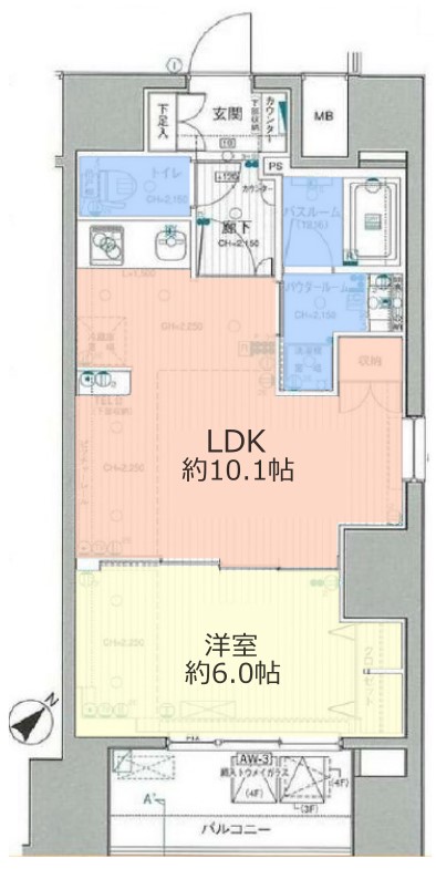 日神デュオステージ常盤台銀座4階　間取図