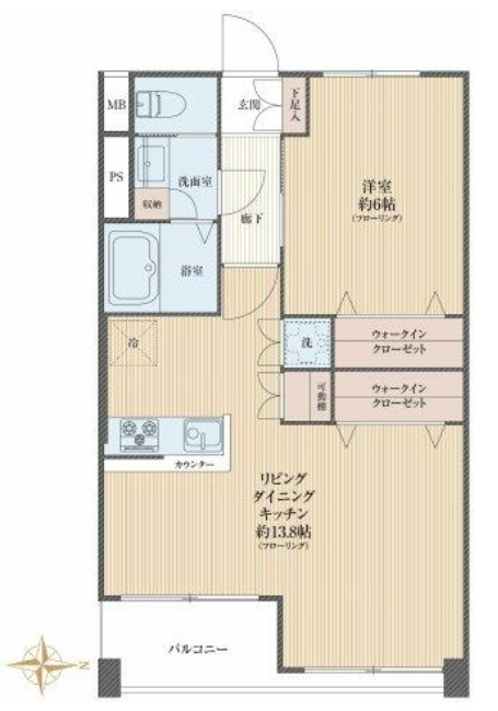 板橋スカイプラザ13階　間取図