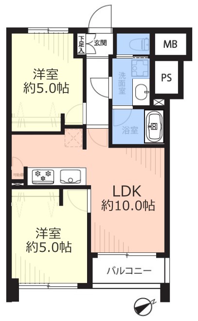 板橋スカイプラザ8階　間取図