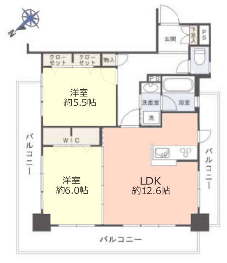 スカーラ池袋西3階 間取図