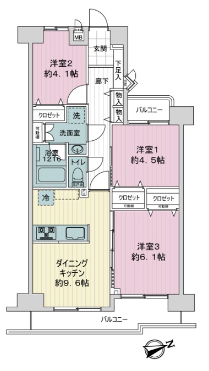 メイゾンときわ台4階　間取図