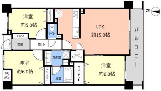 レクセル千川3階　間取図