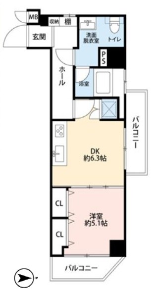 ジュウエル城西9階　間取図
