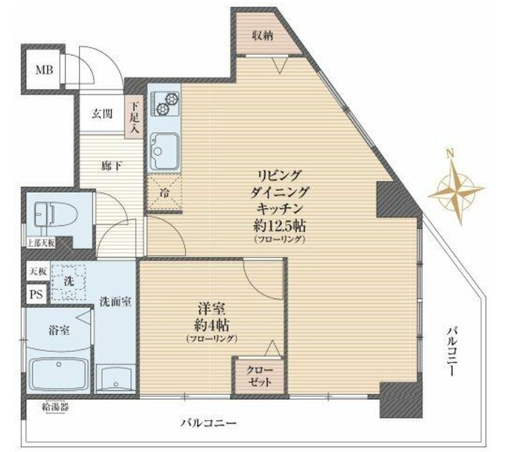 ローヤルハイツ氷川9階　間取図
