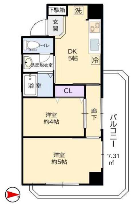 大山ダイヤモンドマンション2階　間取図