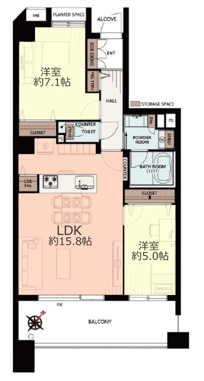 ファミール志村坂上グラントーレ8階 間取図