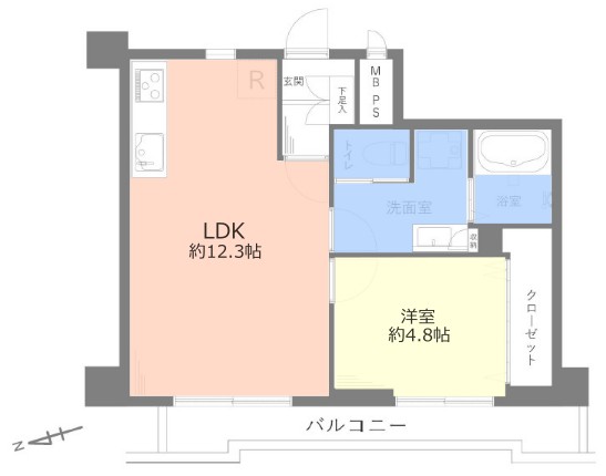 エクセル北池5階 間取図