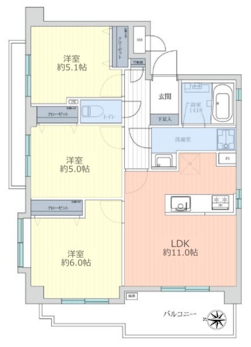 グーディッシュ東武練馬2階　間取図