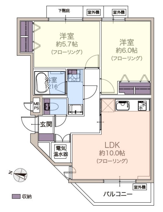 江古田プリンスマンション2階 間取図
