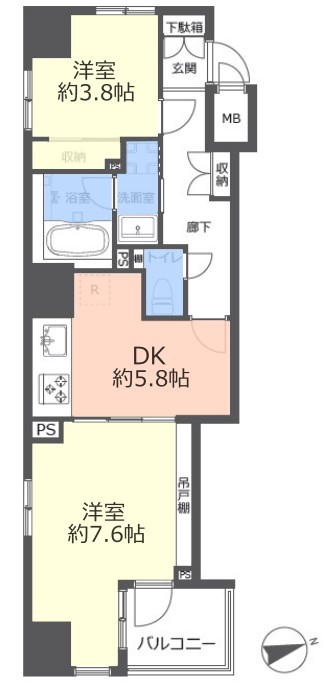 グローバン板橋7階　間取図