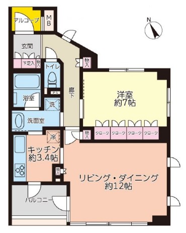 パークホームズ板橋ブロッサムアヴェニュー4階　間取図