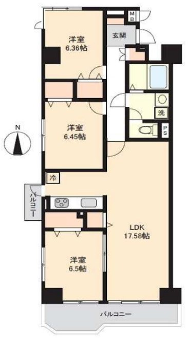 ブルンネン西高島平2階　間取図