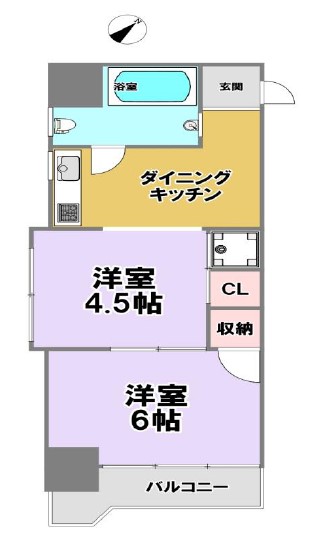 志村太陽ダイヤモンドマンション5階　間取図