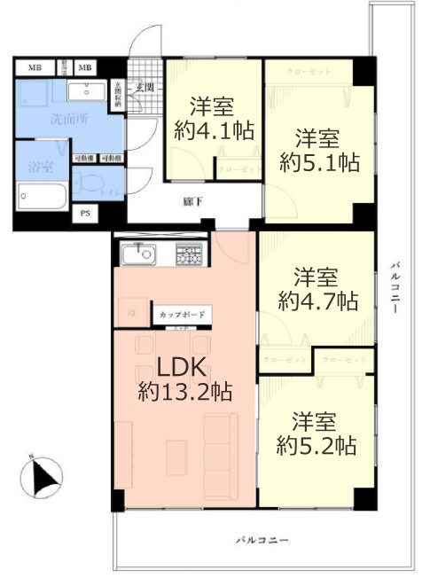 和光パークファミリア3階　間取図