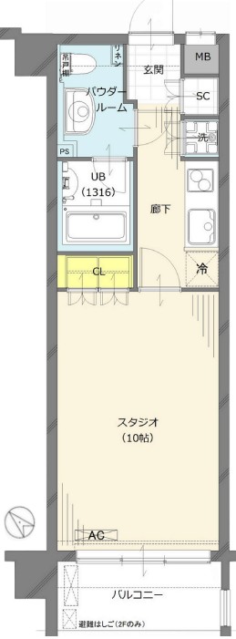 日神デュオステージときわ台2階 間取図