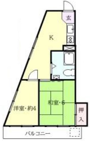 三田向原コーポ2階　間取図