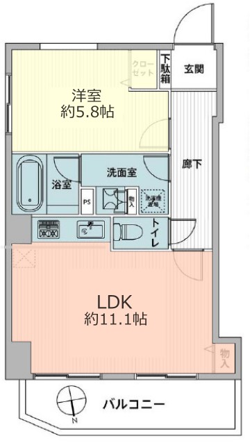 セレナハイム中板橋プラティノ4階　間取図