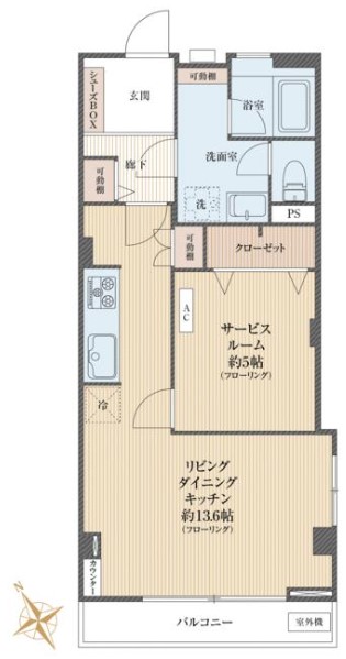 大山パールマンション4階　間取図