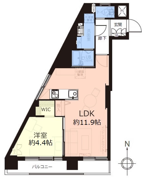 パラスト板橋9階　間取図