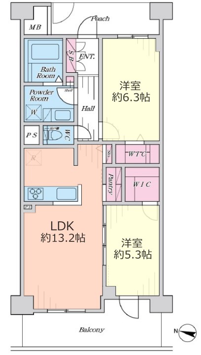 イニシア蓮根3階　間取図