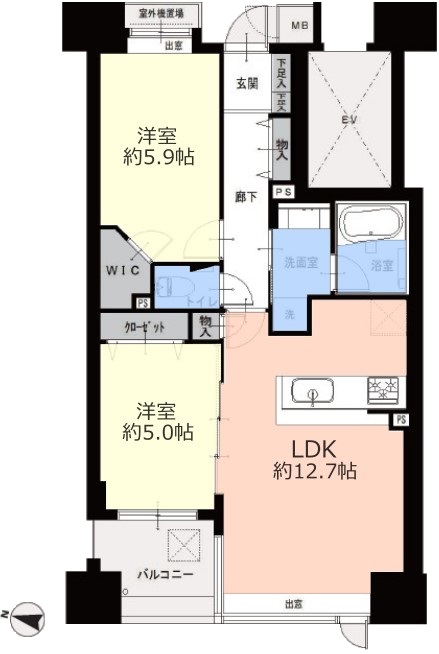 コスモ板橋グレイスアベニュー2階　間取図