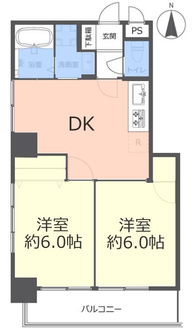 サンパレス本町5階　間取図