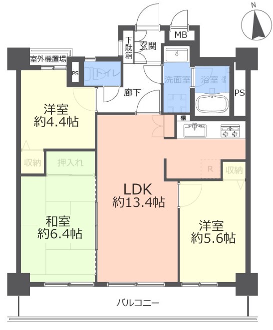 ライオンズマンション浮間公園1階　間取図