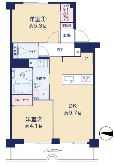 大山コーポサンキョー2階　間取図