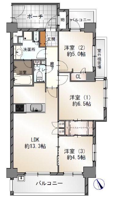 日神パレステージ池袋西4階　間取図