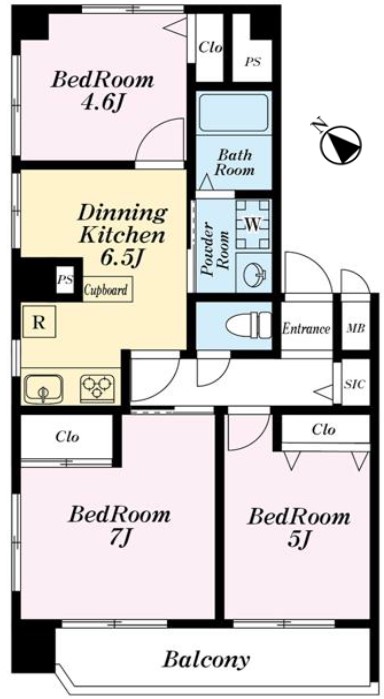 エバーグリーンパレス板橋5階　間取図