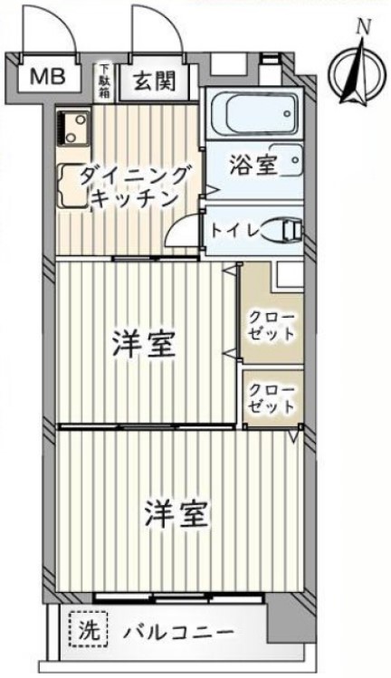 信和第1マンション5階　間取図