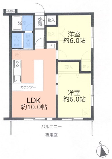 第2高島平サニーコーポ1階　間取図