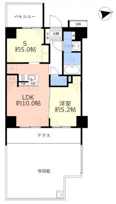 デュオステージ大山1階　間取図