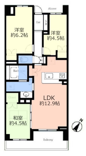 グランスイート志村2階　間取図