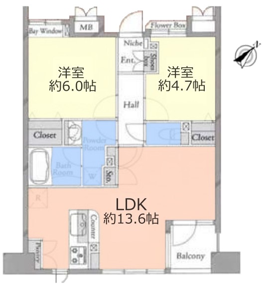 リベール成増6階　間取図