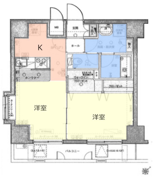エクセリア池袋ウエスト6階 間取図