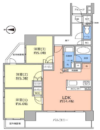 サンクレイドル板橋区役所前5階 間取図
