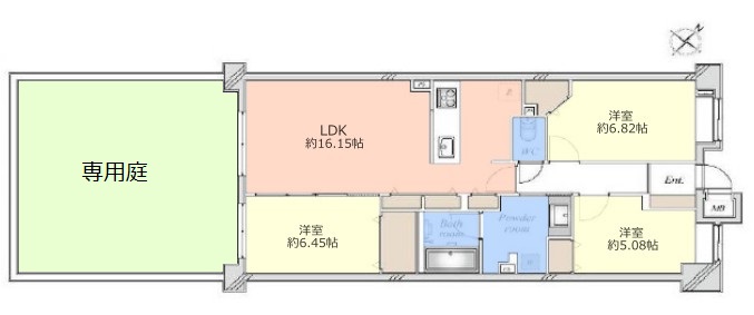 コスモヒルズ小豆沢公園1階　間取図