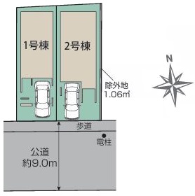 練馬区北町2丁目　新築戸建　区画図