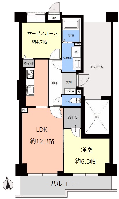 コスモ西台アーバンフォルム2階　間取図